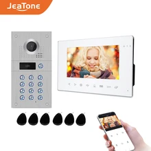 Jeatone – visiophone intelligent sans fil avec écran de 7 pouces, wi fi, Tuya, système d'interphone vidéo avec enregistrement de sonnette 960P/AHD, déverrouillage à distance