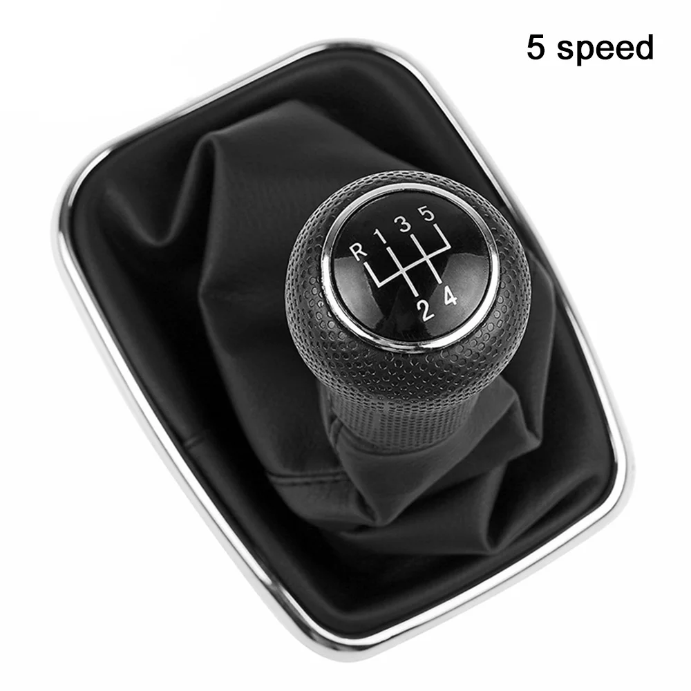 Hot 23mm For Golf 4 IV MK4 GTI R32 Bora Jetta 5/6 Speed Black Frame Gear Shift Knob Lever Gaiter Boot 1999-2004