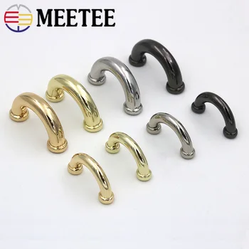 

Meetee 10pcs 14/17mm Metal Bag Arch Bridge D Ring Buckle Strap Hook DIY Handbag Hardware Belt Leather Repair Accessories BD302