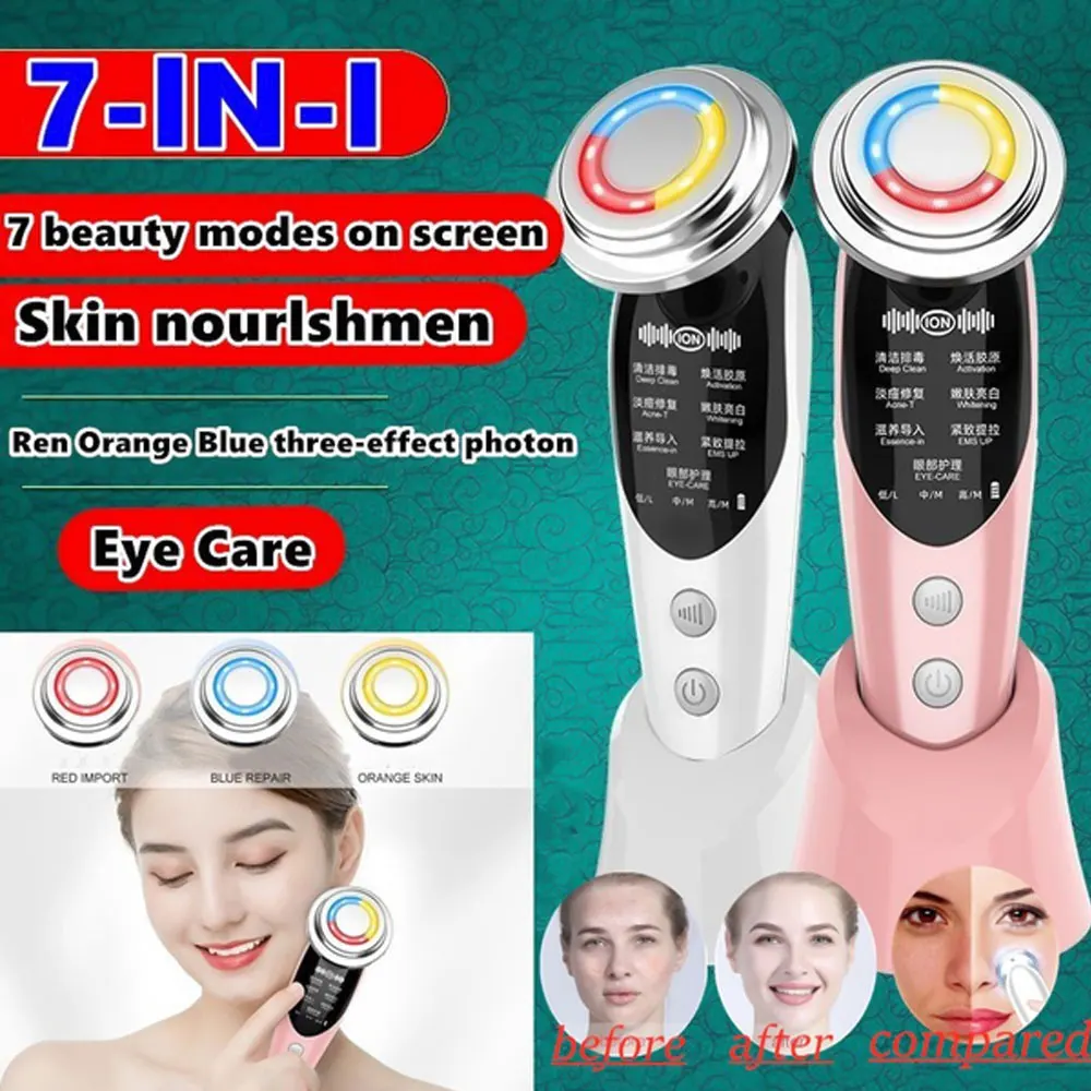 7in1RF & EMS горячей и холодной воды Приспособления для красоты радио мезотерапия