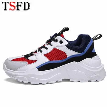 

Chunky Sneakers Men Shoes Fashion 2020 Leisure Mesh Dad Shoes Breathable Summer Shoe Man Low Top Walking Zapatos Large Sizes S15