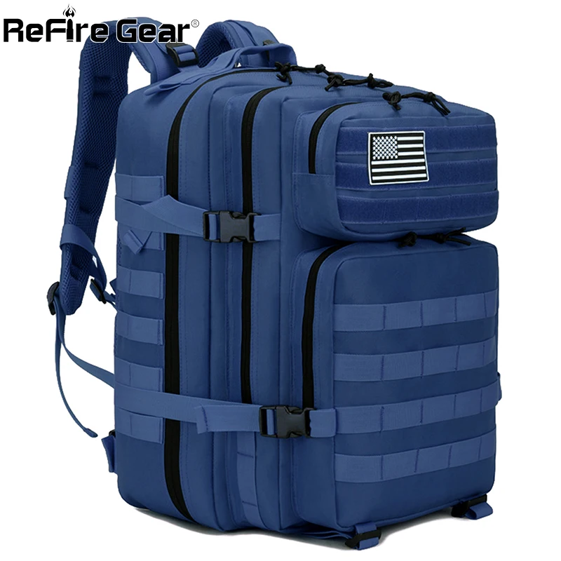 

Refire Gear Army Tactical Backpacks Men Large Capacity Nylon Waterproof Military Rucksack Bags Molle 45L Airsoft Paintball Bags