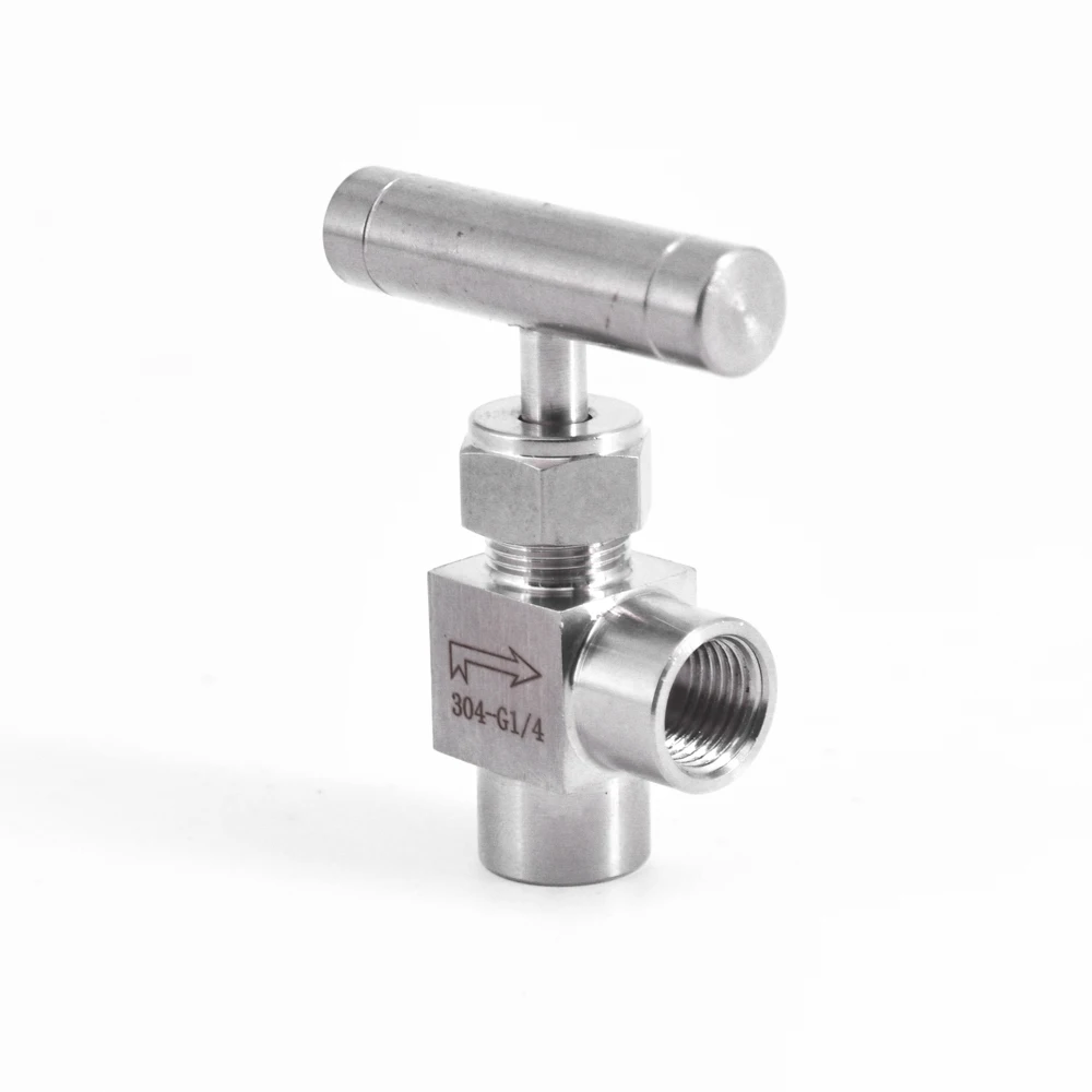 1/8 &quot1/4&quot 3/8 &quot1/2&quot BSP Женский угловой игольчатый клапан кран 915 PSI 304 из