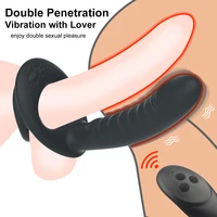 10-frequenz Doppel Penetration Anal Plug Dildo Butt Plug Vibrator Für Männer Strap On Penis Vagina Plug Erwachsene Sex Spielzeug für Paare 3