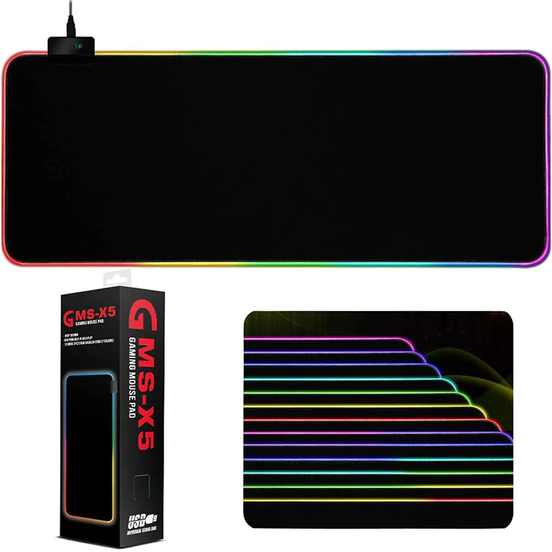 

Gaming Mouse Pad RGB Large Mouse Pad Gamer Big Mouse Mat Computer Mousepad Led Backlight XXL Surface Mause Pad Keyboard Desk Mat