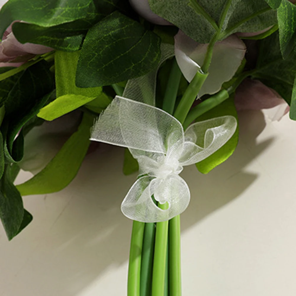 Simulation Flower European 5 Head Bundled Simulation Peony Flower Hand Holding Bride Fake Flower Decoration Simulation Plant