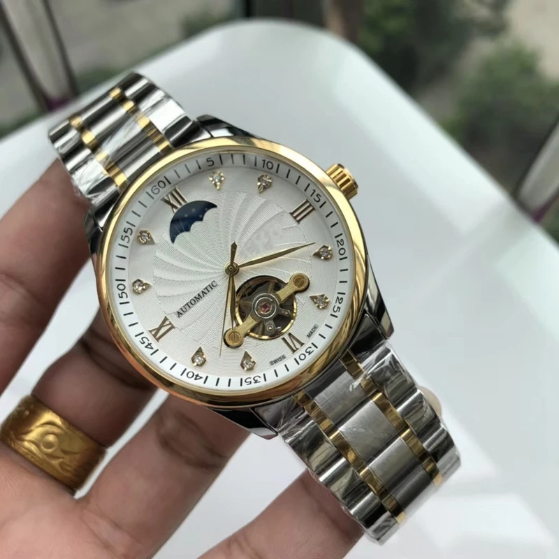 

Luxury Mens Mechanical AAA Watch with Stainless Steel Strap Waterproof Watch Men Automatic relojes hombre 2019