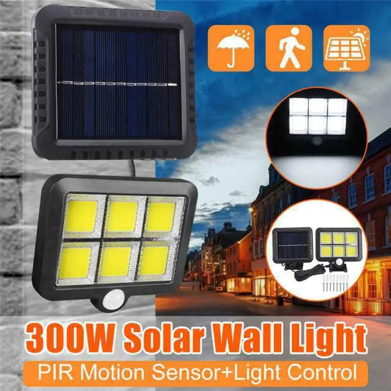 Sensor de Movimento Parede ao ar Luzes de Rua à Prova Solar para a Decoração do Jardim Solar Luz Pir Lâmpadas Livre Dwaterproof Água Novo Cob 100 - 120 Led 2 sensor de movimento lâmpadas parede ao ar