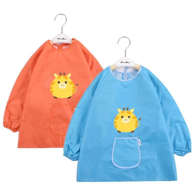 

Children's Painting Clothes Baby Long Sleeve Waterproof Smock Men And Women Children Fine Art Bib Kindergarten Students Apron