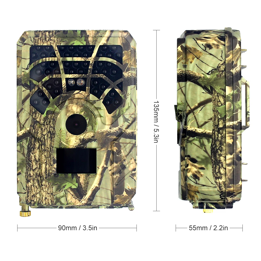 

16GB/32GB TF Card Motion Activated Hunting Camera Outdoor Wildlife Scouting Camera 46 LEDs Night Vision IP56 Waterproof