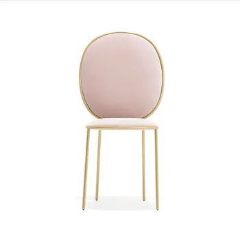 

Nordic chair home light luxury iron chair dining chair manicure chair modern minimalist bedroom ins net red makeup chair