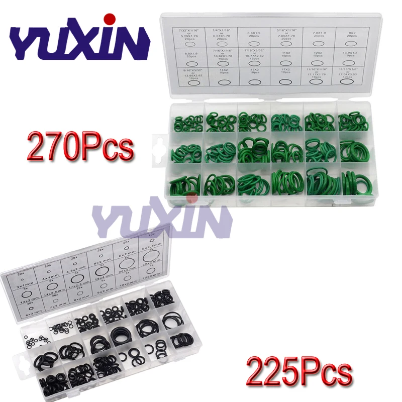 495Pcs/Set Rubber O Ring Assortment Kit oring Washer Gasket Sealing O-Ring Pack 36 Sizes with Plastic Box Silicone Rings | Обустройство