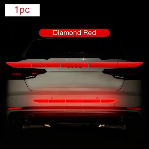 Reflective Strip Car Stickers  Reflectors for Cars Exterior Accessories Red White Yellow Blue Emergency Stop Sign