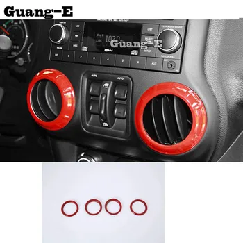 

Car ABS Chrome Switch Vent Outlet Middle Air Condition Panel Control Trim Frame Lamp For Jeep Wrangler JL 2018 2019 2020