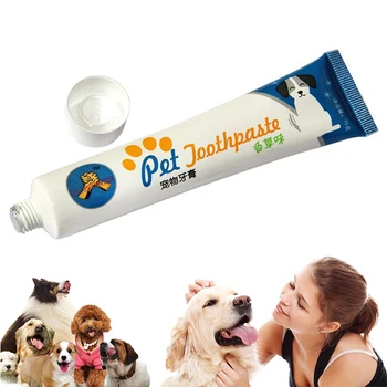 

Dog Healthy Edible Toothpaste Small Dog Cats Mouth And Teeth Cleaning And Care Supplies Vanilla And Beef 2 Taste Pet Accessories