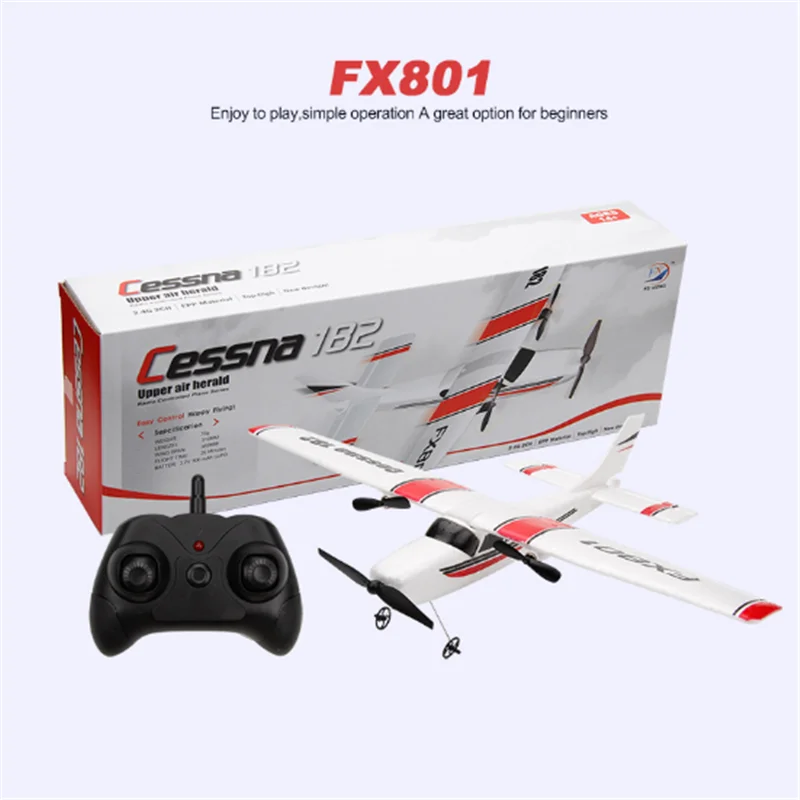 

FX801 high-tech remote control glider RC Cessna 182 flight fixed wing fall-proof collision aircraft RC airplane flying toy DIY