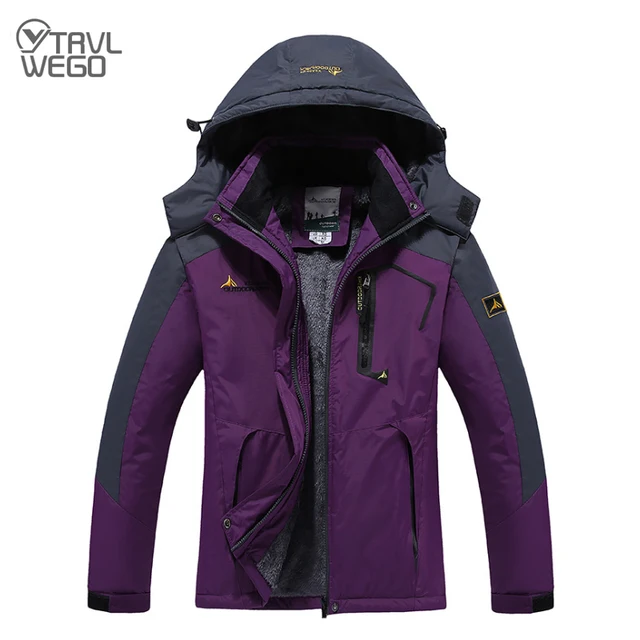 US $35.88 TRVLWEGO Ski Jacket Trekking Women Men Waterproof Fleece Snow Thermal Coat For Outdoor Hiking Mount