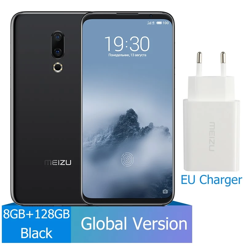 Meizu 16th глобальная версия 6 ГБ 64 Гб мобильный телефон Snapdragon 845 Octa Core 16 Ом смартфон FHD большой Экран двойные задние Камера - Цвет: 16th 8G 128G Black
