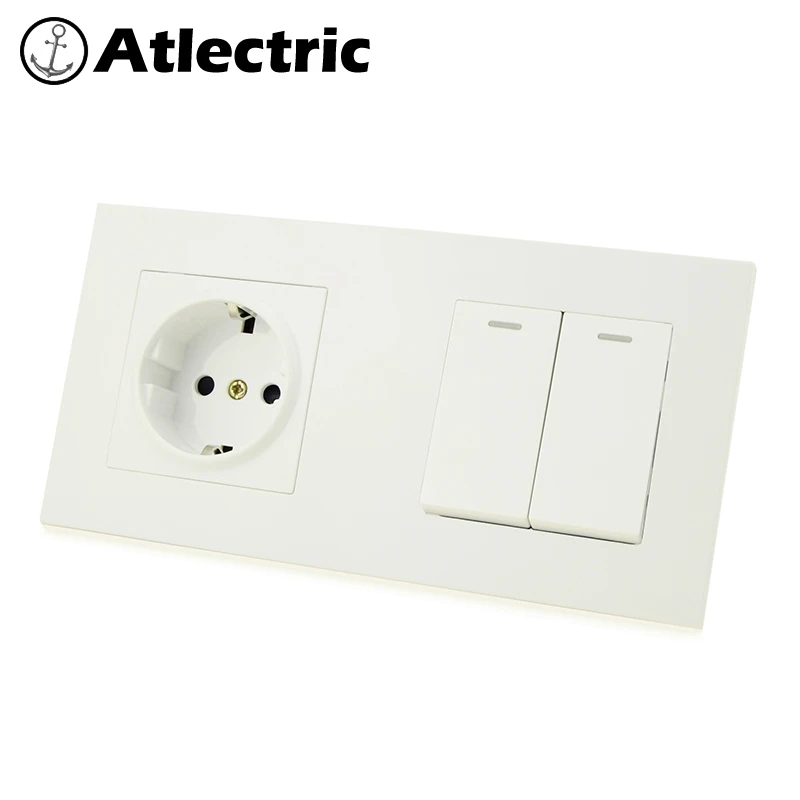 Atlectric стандарт ЕС настенная розетка 1 2 3 4 бандажная лампа кнопка выключателя