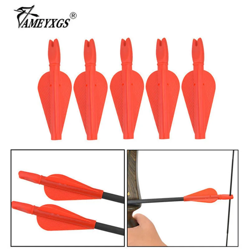 24/36pcs Archery Conjoined Type Arrow Feather and Arrow Pin Nock Fit