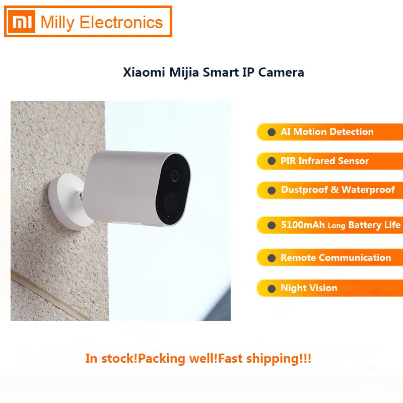 

Original Xiaomi Mijia Smart IP Camera HD 1080P Motion Detection Night Webcam Wireless IP Security wifi Video Camera