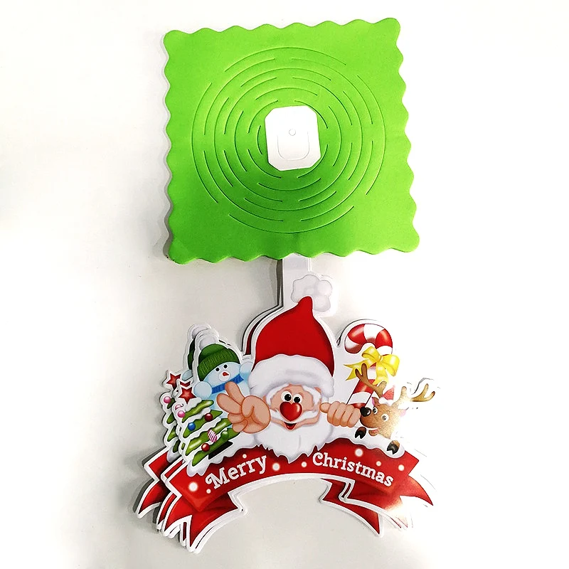 Колокольчик для елки с Санта-Клаусом, Рождественский баннер, флаг, магазин с украшениями для дома, бумажные баннеры, принадлежности для установки флажка