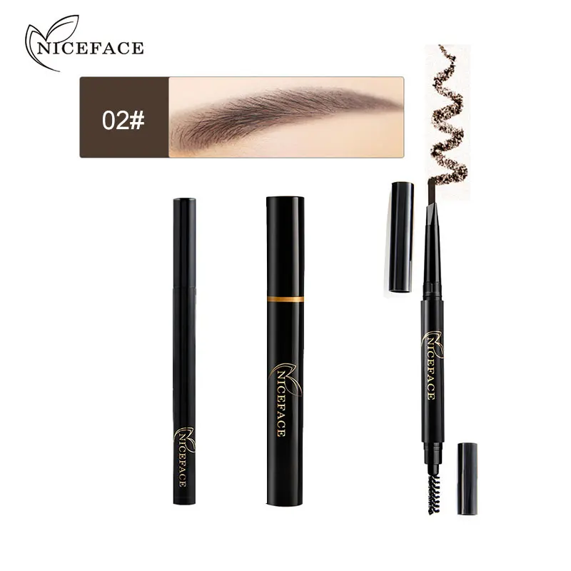 Горячая NICEFACE подводка для глаз ручка+ тушь+ карандаш для бровей подводка для глаз макияж набор комбинация CUN 668