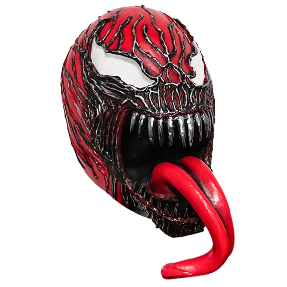 Mens Venom: Lascia Che Ci Sia Carnage Mask Maschere In Lattice Spaventose Per Halloween Venom 2 Mask For Adult