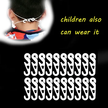 

10pcs Adjustable Anti-Slip Mask Ear Grips Extension Hook Plastic Face Masks Buckle Mask Adjust Masks Hook Mask Accessories