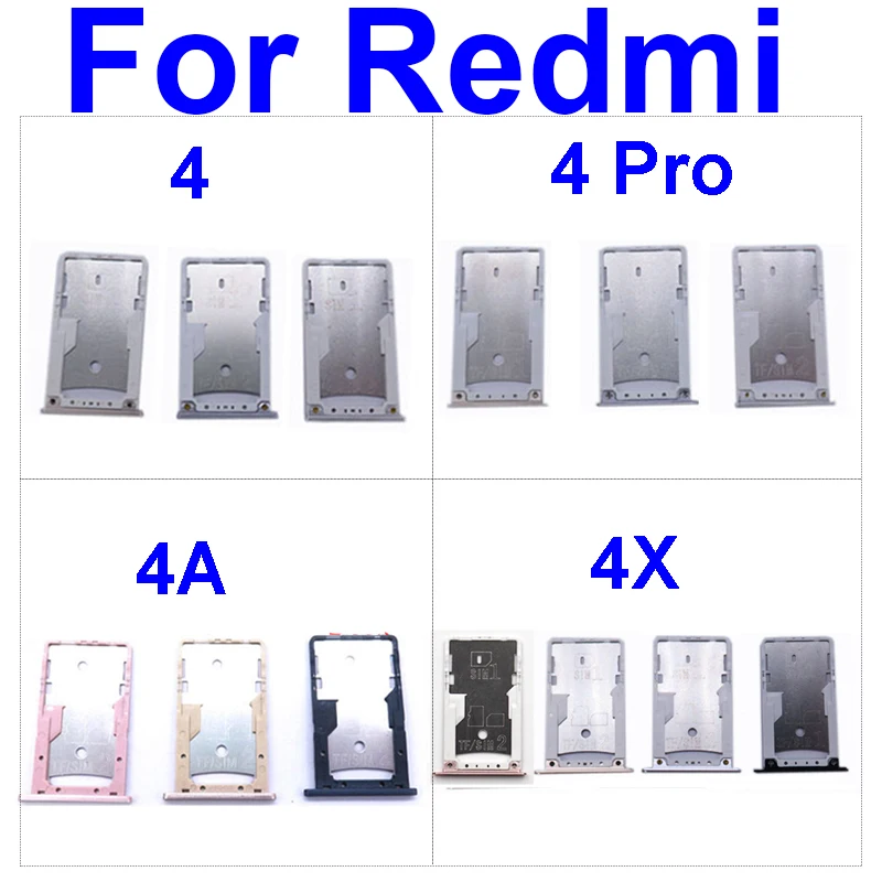 Sim Card Memory Card Slot Tray Holder For Xiaomi Redmi 4 4a 4x Pro Sim