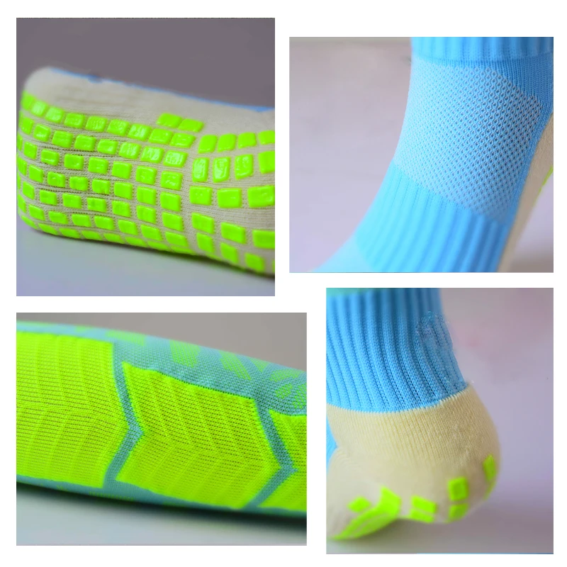 Men's Non-Slip Soccer Socks Towel Bottom Breathable Knee High Long Football Hiking Socks Sports Training Ball Game 1 Pair