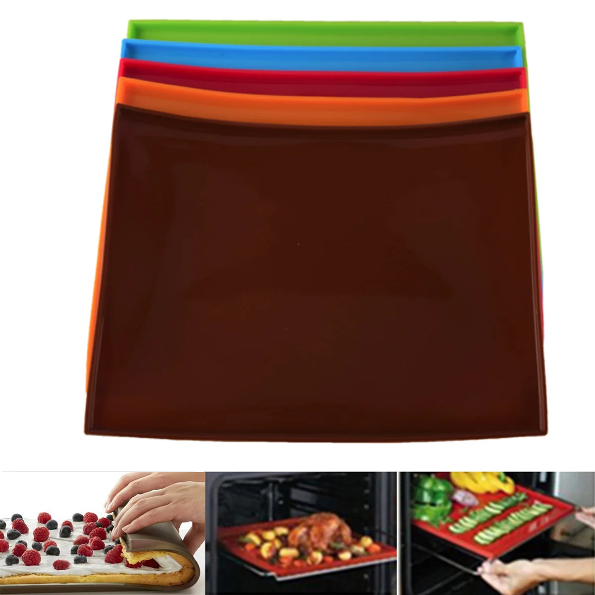 1 шт. антипригарный силиконовый коврик для духовки|Скалки и кондитерские доски| |