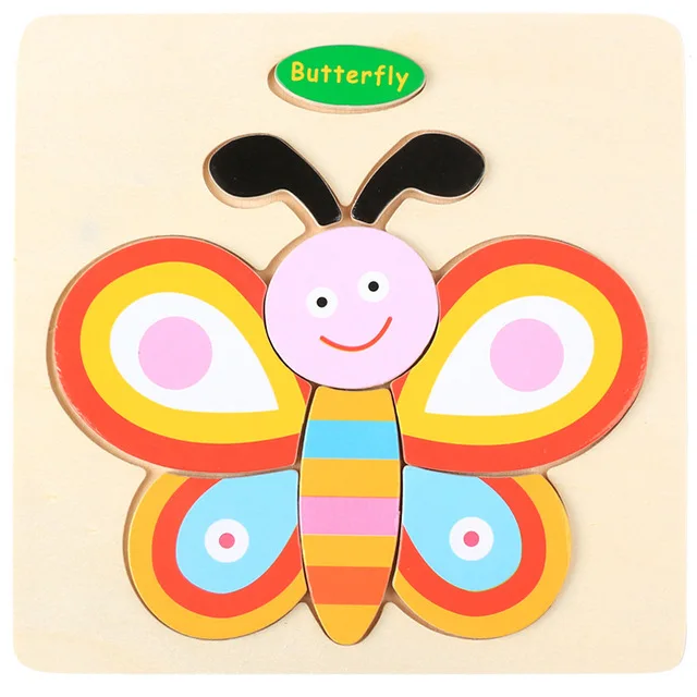 Baby Toys 3D Wooden Puzzle Jigsaw Toys for Children Cartoon Animal Puzzles Intelligence Kids Early Educational Brain Teaser Toys 29