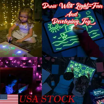 

Children Funny Toy Writing Magic Drawing Board Set Educational Drawing Board Toy Draw With Highlighter Cartoon Drawing Board Toy