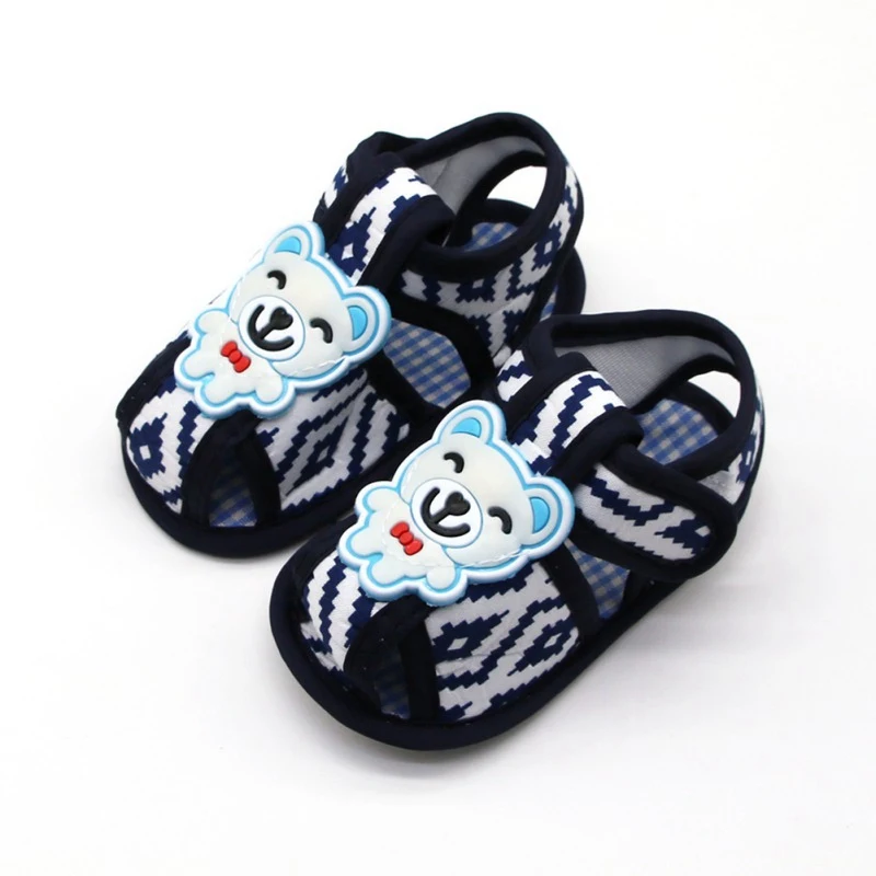 Newborn Infant Baby Girls Boys Summer Casual Sandal Shoes Cotton Gentleman Panda Print Soft Baby Shoes 0-18M