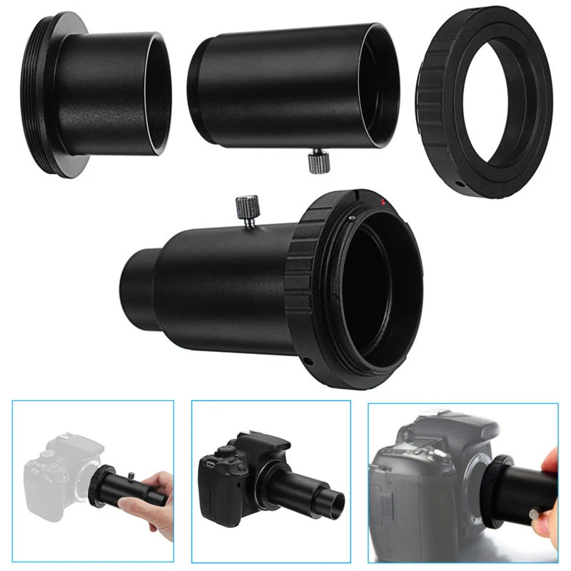 

Mount Adapter Binoculars 1.25'' Camera Black Extension Tube Telescope new fashion useful accessories
