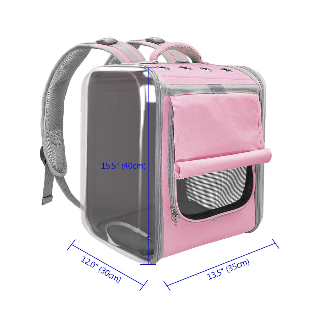 Breathable Cat Backpack Large Capacity Puppy Dog Transparent Carrying Bag Outdoor Travel Portable Pet Carrier Cats Shoulders Bag pet carrier bag pet carrier backpack pet bag