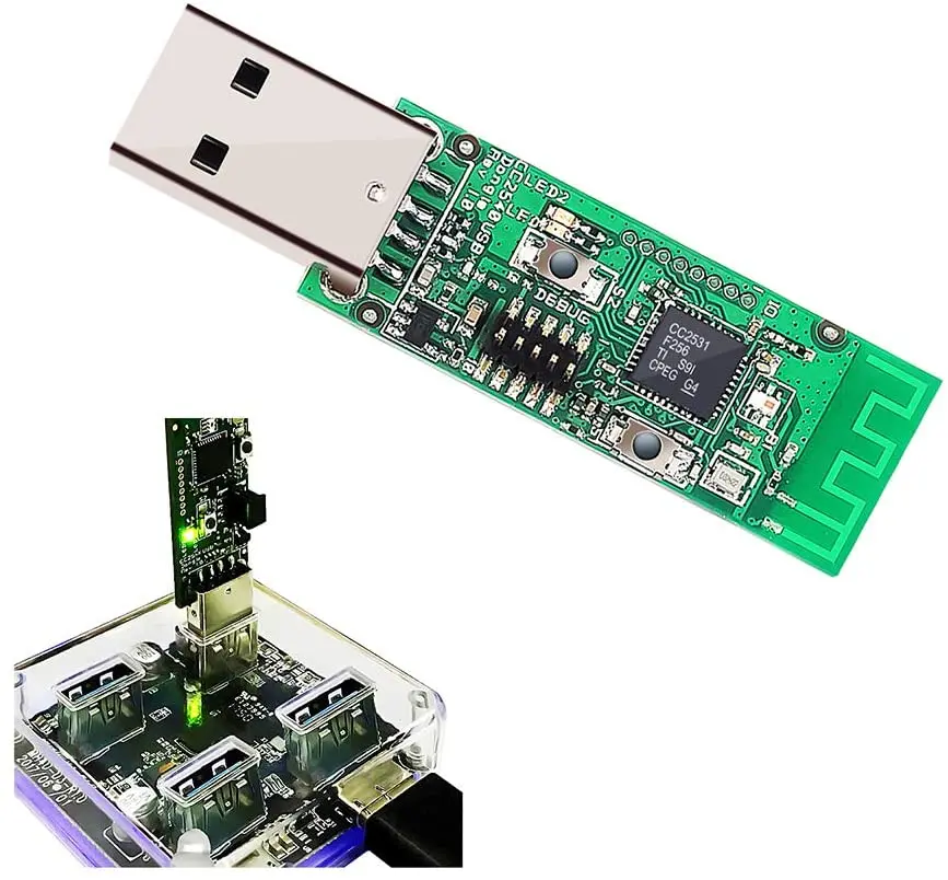 Плата USB dongle Zigbee CC2531 с антенной анализатор Packet Protocol модуль ключ для захвата Module Smart