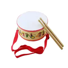 Детский игрушечный бубен деревянный барабан для раннего образования музыкальный инструмент