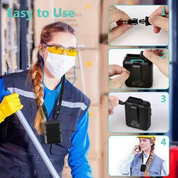 

Mini Wearable Fan Strong Wind Personal Portable Fan For Outdoor Recharging USB Fishing Sports Air Battery Cooler C6A4