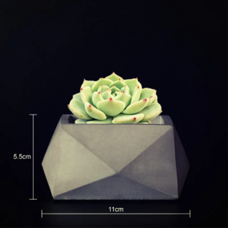 Diy Concrete Garden Flowerpot Making Mold Home Desktop Decoration Craft Succulent Plants Planter Silicone Molds for Cement Pot