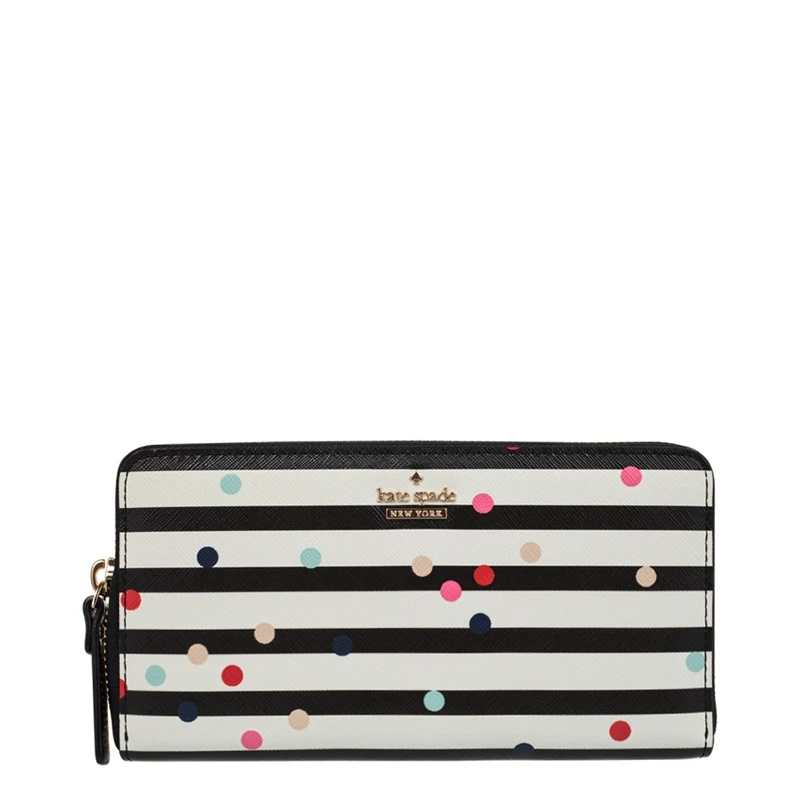 Аутентичный и брендовый Kate Spade Нью-Йорк женский кошелек PWRU5249/PWRU5072/PWRU5768/PWRU5931/PWRU5073/PWRU5525 - Цвет: stripe 105030201