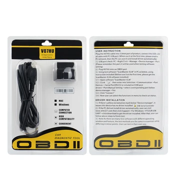 

Original USB ELM327 V1.5 V07HU PIC18f25k80 + FT232RL Chip USB RS232 Port On PC ELM 327 Car Diagnostic Tool For All OBD2 Protocol