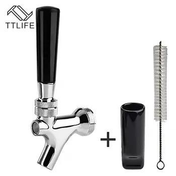 

TTLIFE Beer Tap Faucet with Dust Cover Cleaning Brush Kit Tap Dispenser Draft Polished Stainless Steel Drink Fridge Kegs