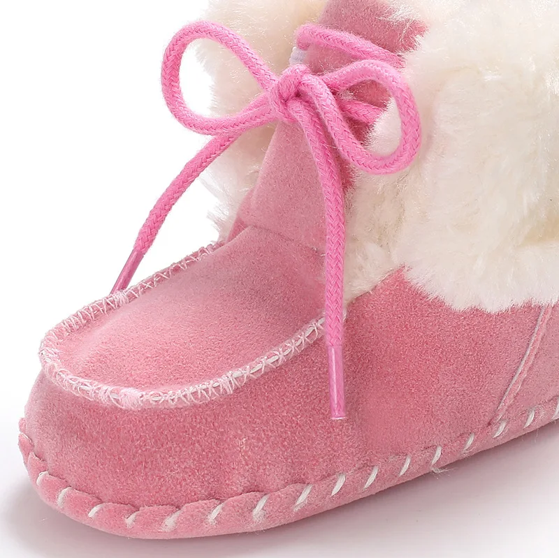 Зимние ботинки; женская обувь с искусственным мехом для маленьких девочек и мальчиков милые ботинки теплые домашние туфли из плюша;