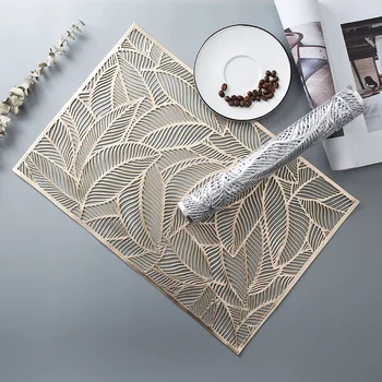 

Rectangular Placemat Nordic Hollow Table Mat PVC Placemats for Table Dinning Table Set Decorating Kitchen Accessories