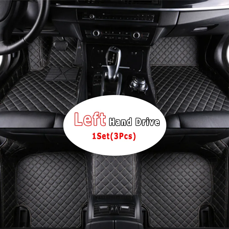DBL Custom Car Floor Mats for Infiniti 2007-2013 Infiniti G Notchback Waterproof Non-Slip Leather Carpets Automotive Interior Accessories 1 Set Black 