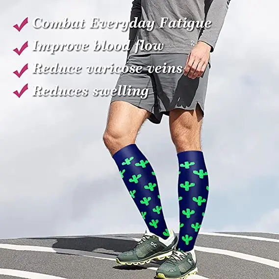 New Compression Socks 20-30 Mmhg Knee High Women Men Socks Best For Nurse, Medical,Edema,Diabetes,Varicose Veins, Running,Flight