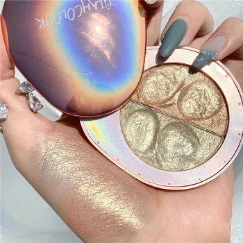 

GlamColo Double Colors Highlighter Palette Face Contouring Makeup Face Brightener Concealer Highlighter Primer Face Bronzer