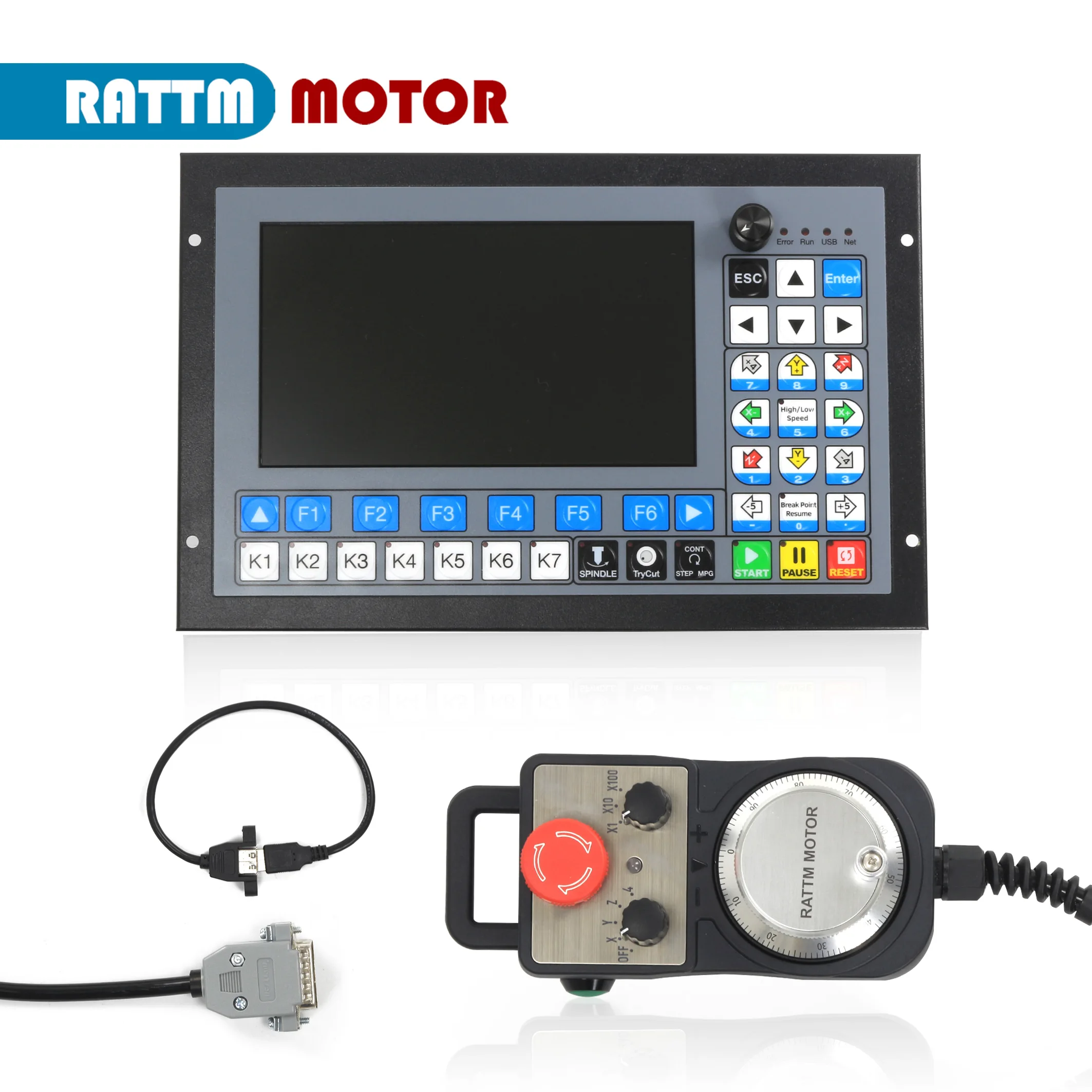 

【RU/ EU】4 Axis Standalone Motion CNC Controller off-line DDCS Expert & MPG Handwheel
